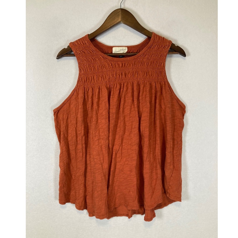 Earthy‎ Terracotta Universal Thread Women Large Sleeveless Cotton Slub Tank Top